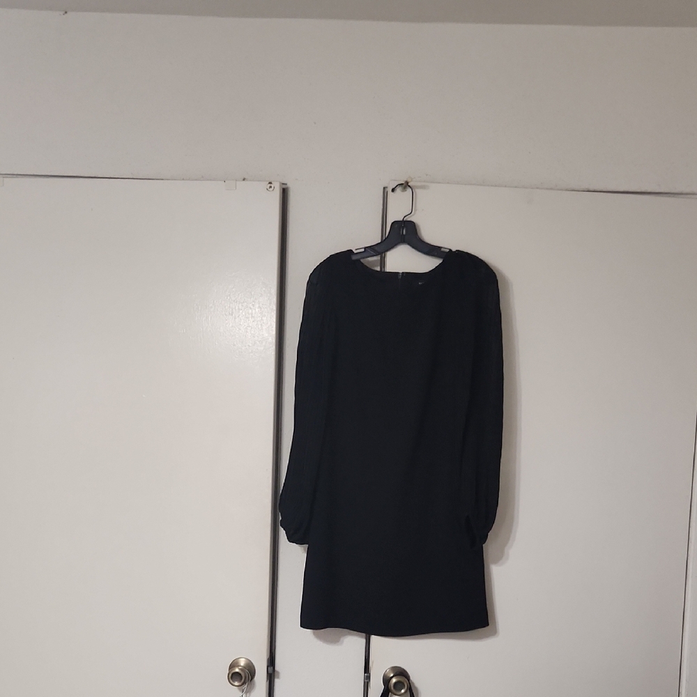 White House Black Market Classic Black Long Sleeve Dress